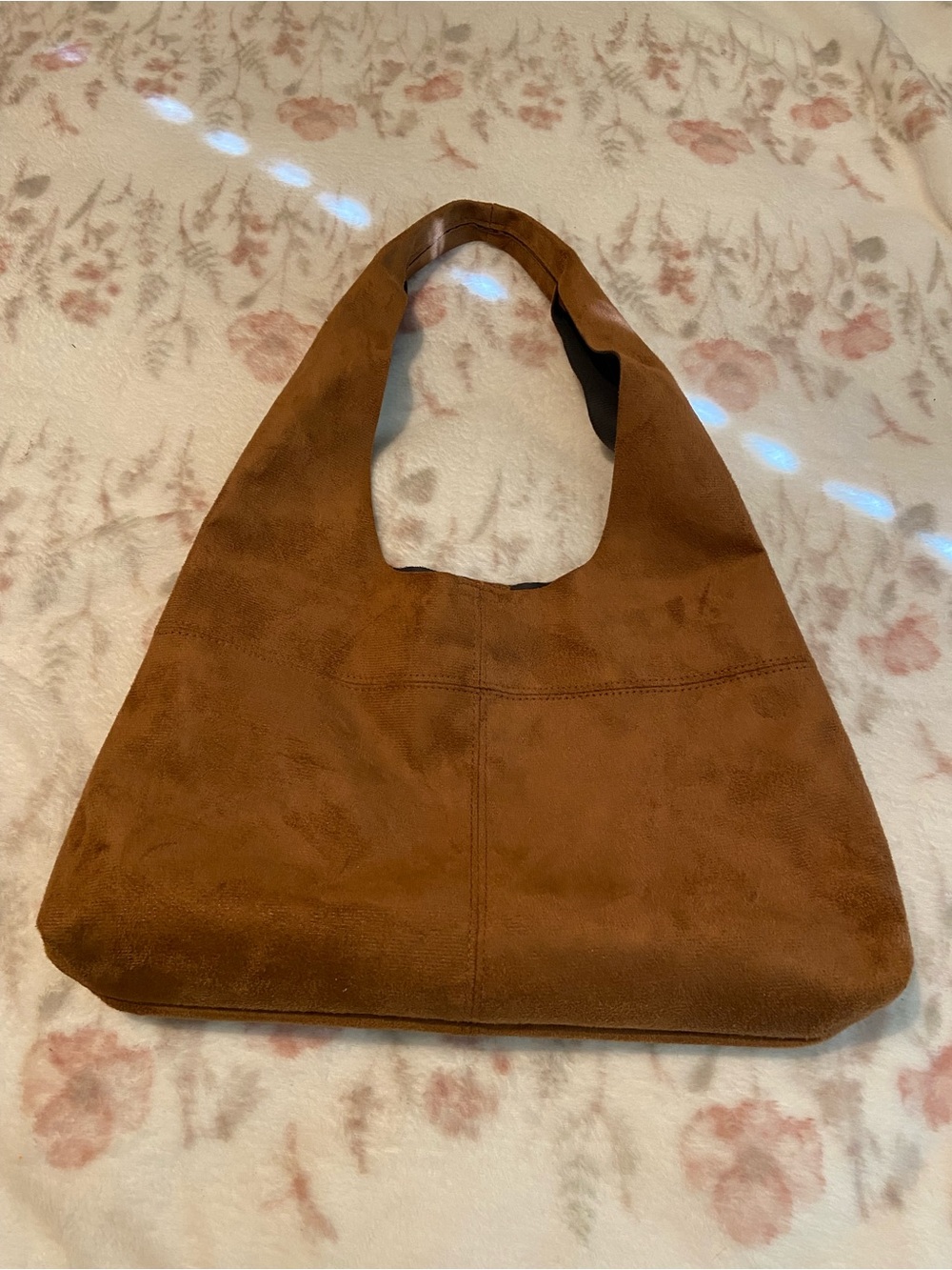 Everyday Suede Hobo Bag in Brown